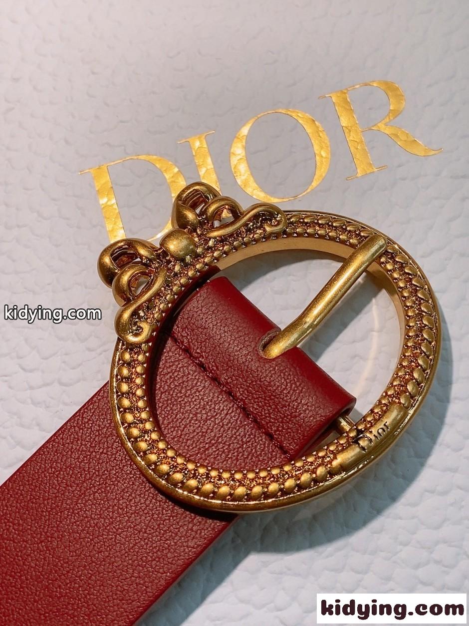クリスチャン・ディオール Dior Médaillon ベルト コピー 30mm レッド-1