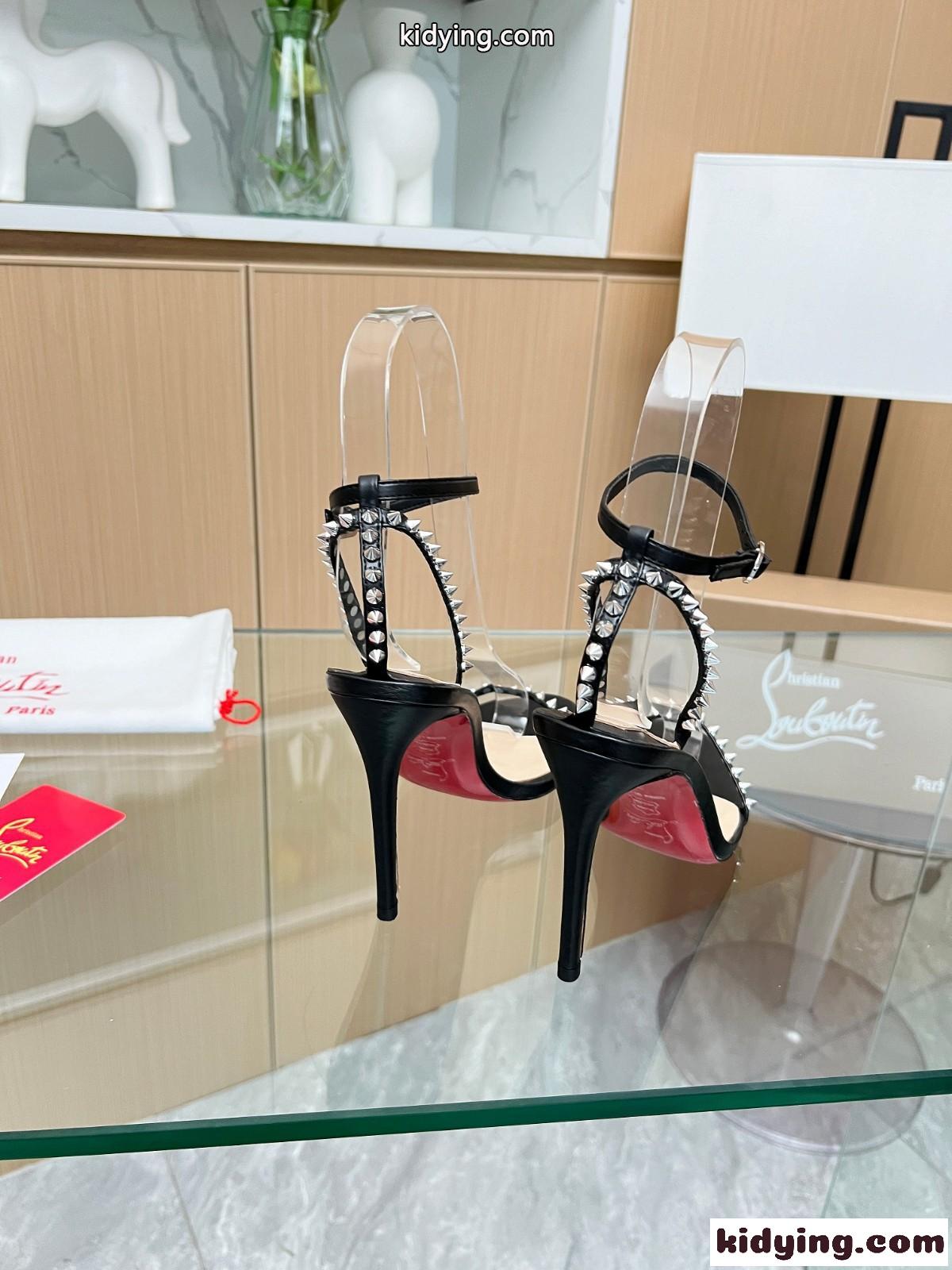 So Me 100 レザーサンダル 美脚 クリスチャン・ルブタン サンダル コピー ブラック-3
