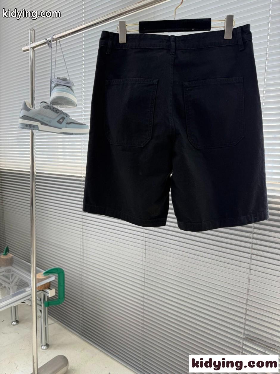 クロスパッチ デニム ショートパンツ クロムハーツ ジーンズ 偽物 ブラック-1