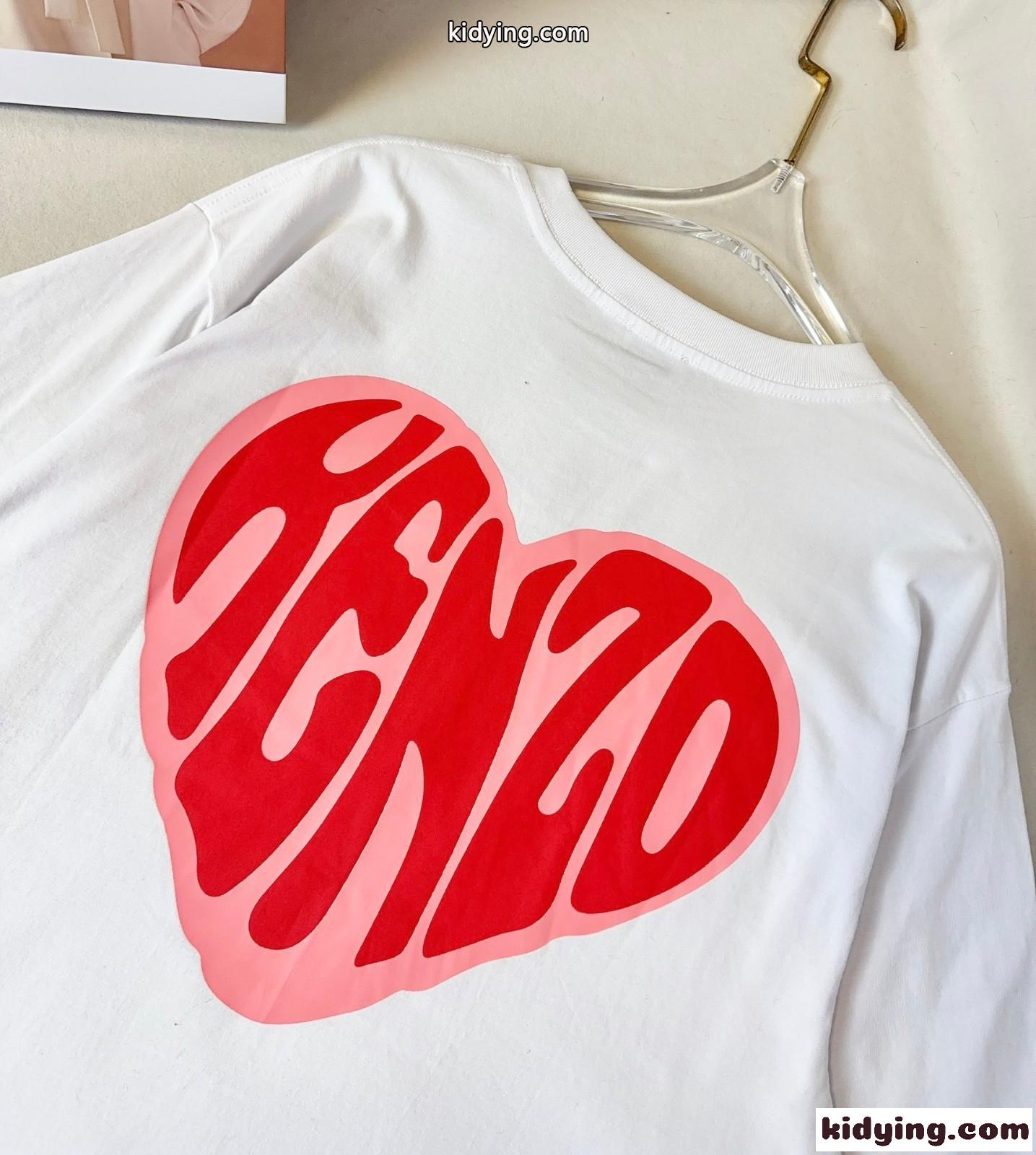 人気 おしゃれ KENZO HEART ケンゾー Tシャツ コピー カジュアル 合わせやすい ホワイト-3