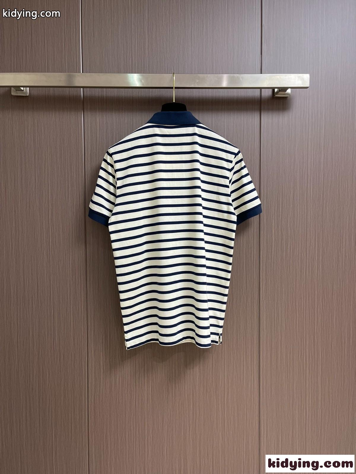 カジュアル ストライプ 半袖ポロシャツ モンクレール Tシャツ スーパーコピー-0
