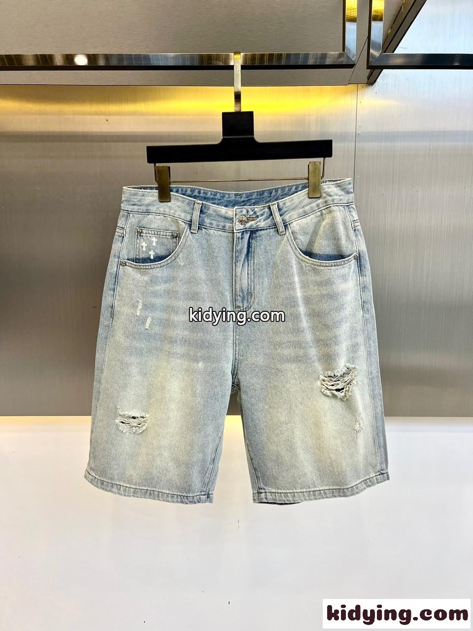 クロムハーツ パンツ 偽物 コットン デニム ショートパンツ 合わせやすい-0