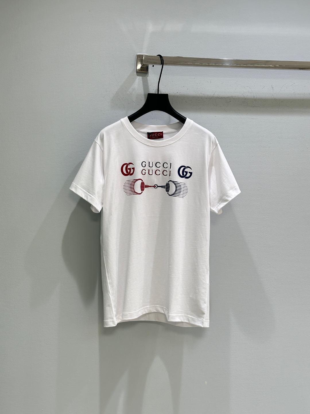 定番 カジュアル クルーネック グッチ Tシャツ コピー 半袖トップス ホワイト-0