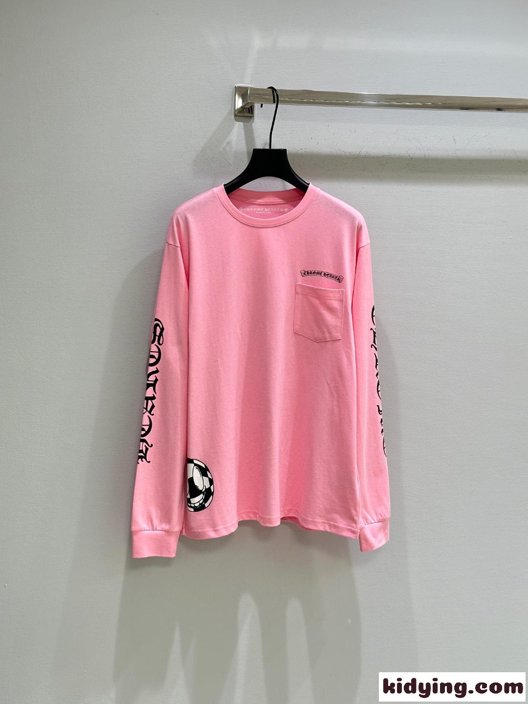 カジュアル コットン プリント 長袖Tシャツ クロムハーツ Tシャツ 偽物-0