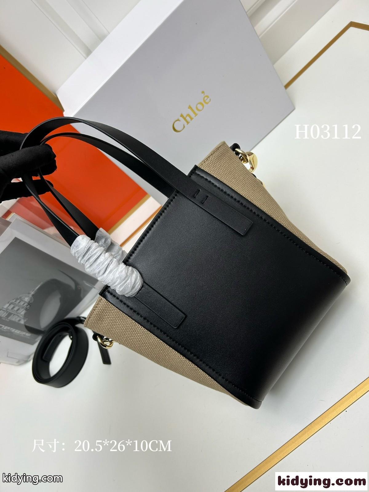 CHLOE SENSE トートバッグ クロエ バッグ コピー ショルダーバッグ ブラック-0