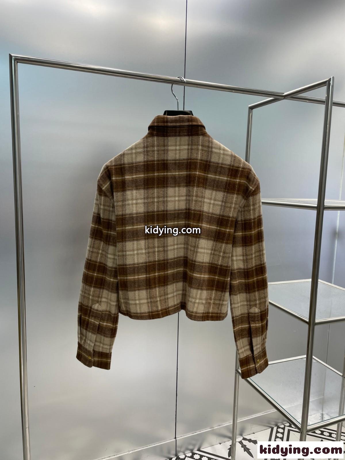 クロップドチェックシャツ セリーヌ シャツ コピー レディース-1