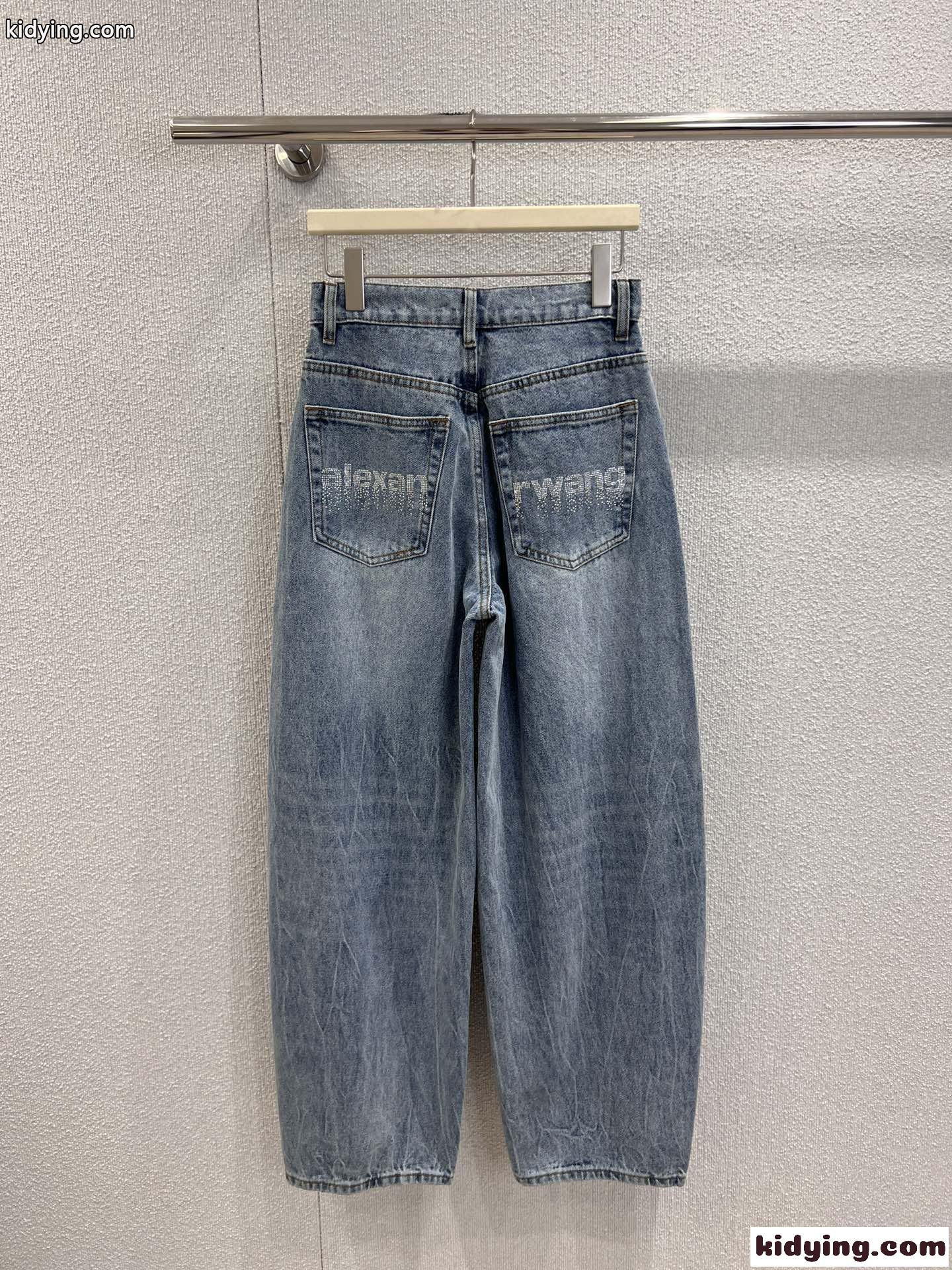 トレンド バレルレッグデニムパンツ アレキサンダーワング ジーンズ コピー ブルー-2