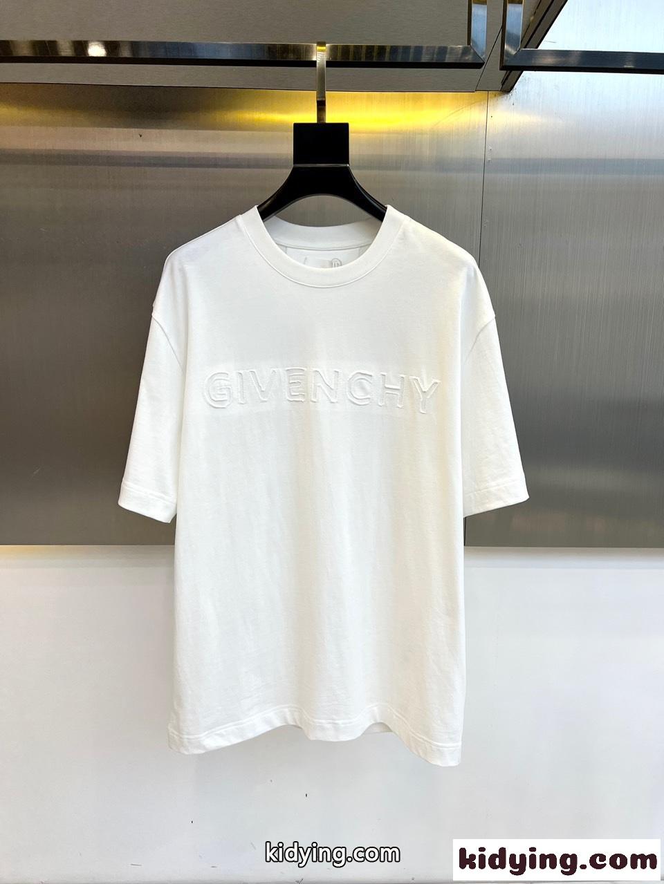 カジュアル ジバンシィ Tシャツ コピー クルーネック コットン 半袖Tシャツ ホワイト-0