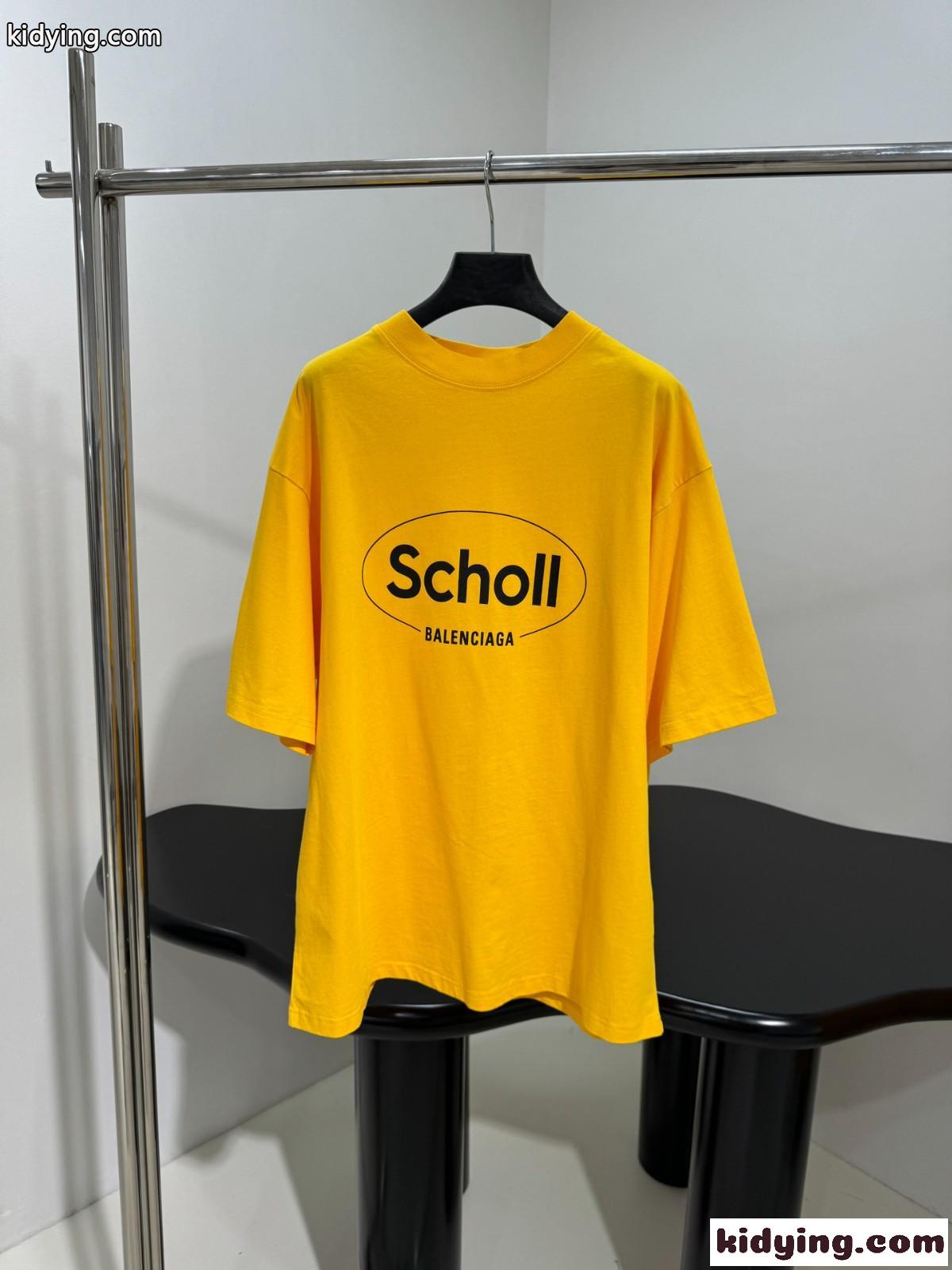 バレンシアガ Tシャツ コピー シンプル I SCHOLL 半袖Tシャツ ユニセックス-0