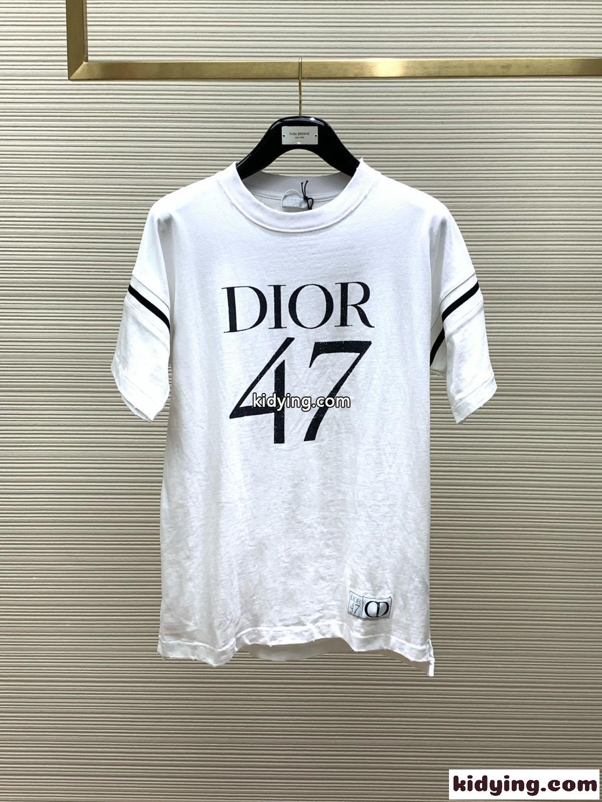 人気 カジュアル ロゴ 半袖Tシャツ クリスチャン・ディオール Tシャツ コピー ホワイト-1