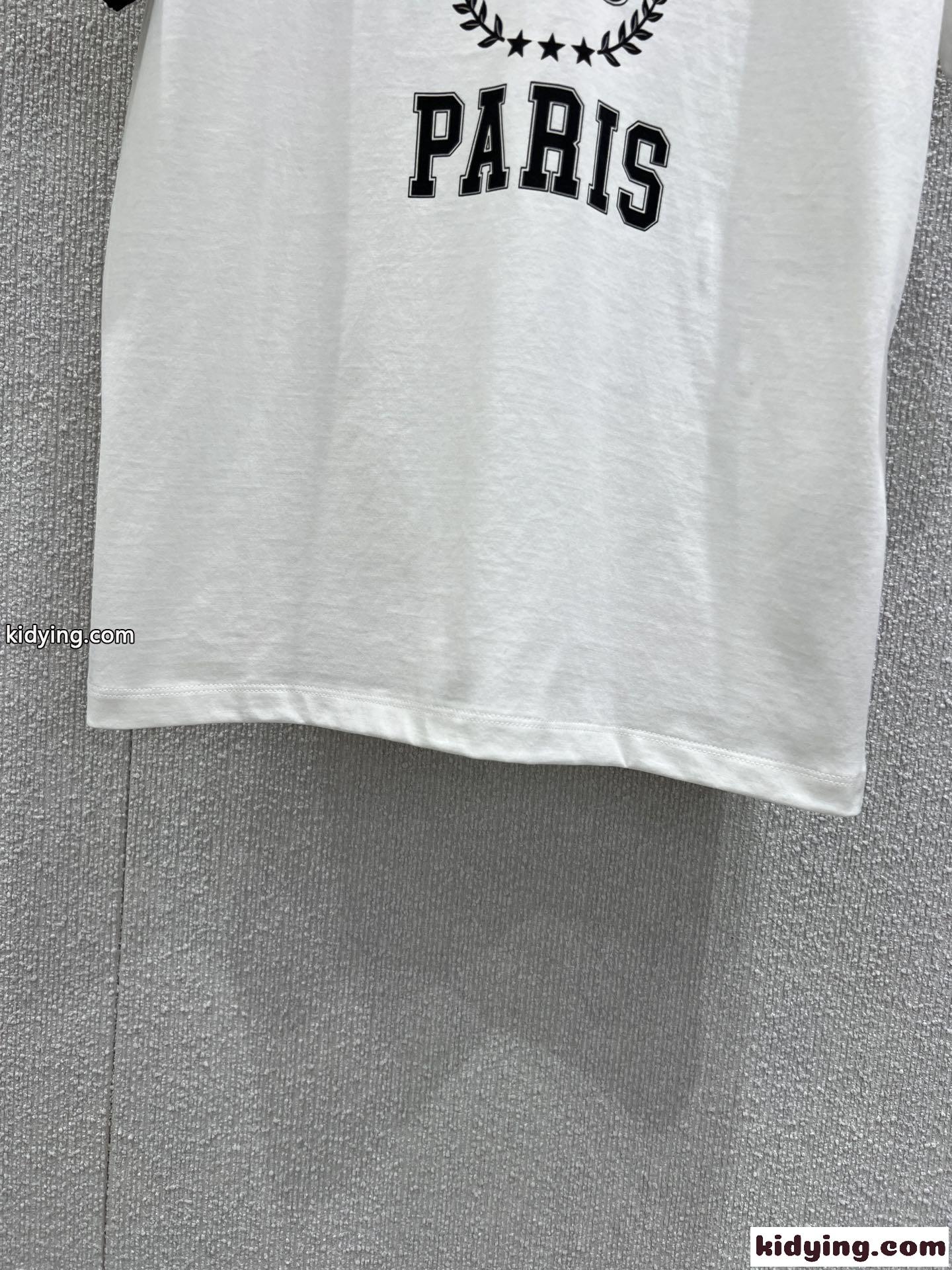 カジュアル ロゴプリント 半袖Tシャツ セリーヌ Tシャツ コピー ホワイト-3