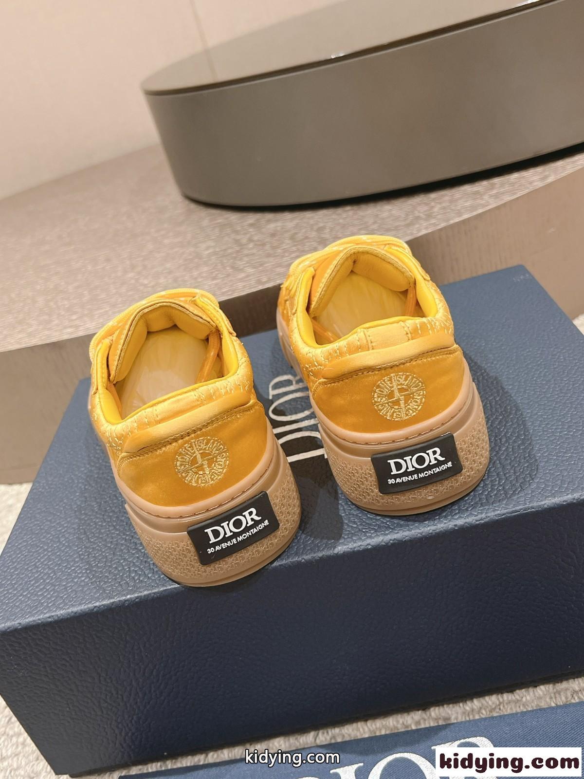 限定 DIOR AND STONE ISLAND B33 スニーカー クリスチャン・ディオール スニーカー スーパーコピー イエロー-2