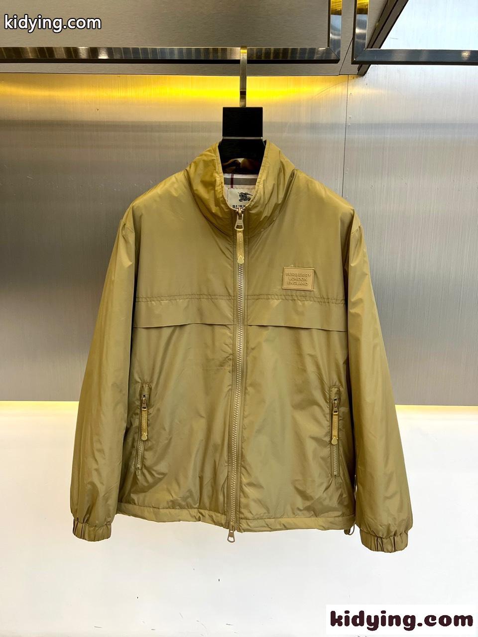 洗練された カジュアル ビジネス バーバリー ジャケット コピー メンズ ブルゾン カーキ-1