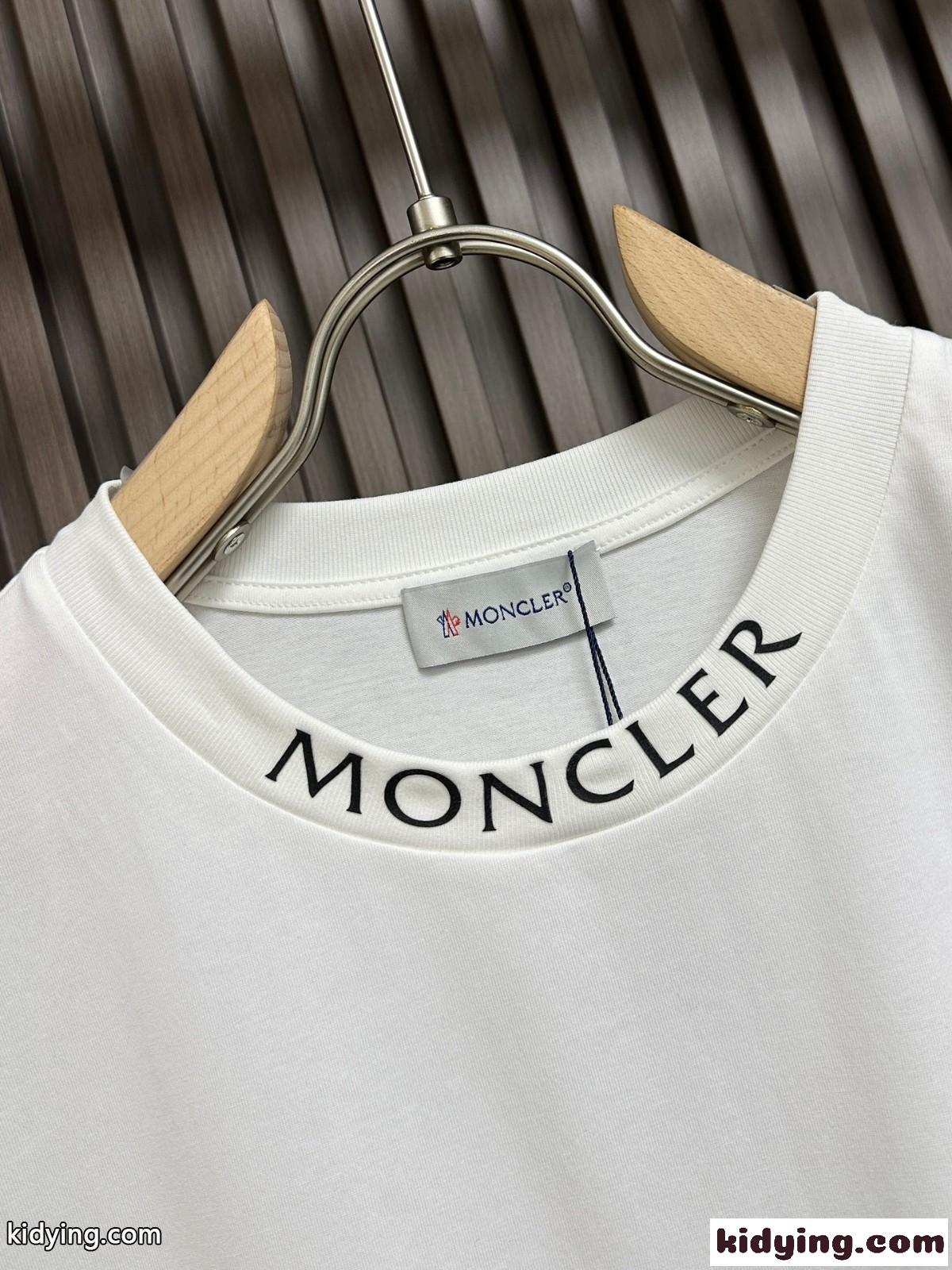 カジュアル 定番 クルーネック 半袖Tシャツ モンクレール Tシャツ コピー ホワイト-2