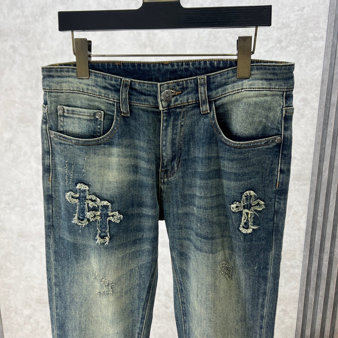 飽きのこない デニムパンツ クロムハーツ パンツ コピー 合わせやすい-3