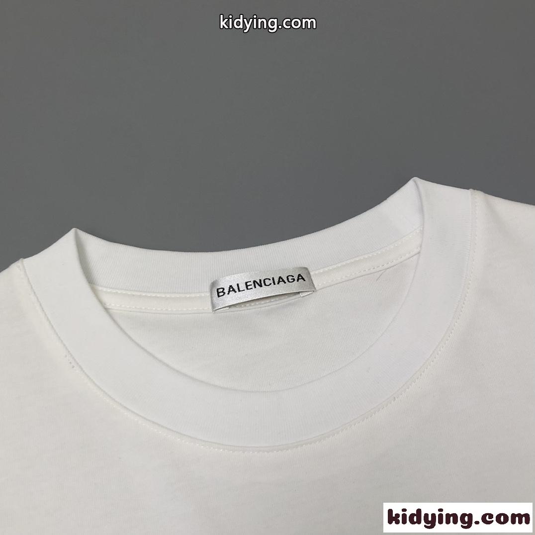 人気 BALENCIAGA×adidas ロゴプリント バレンシアガ Tシャツ コピー 半袖 トップス-2