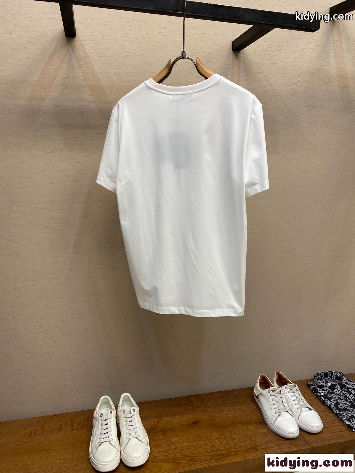 紋章風パッチ コットン 半袖Tシャツ ドルチェ&ガッバーナ Tシャツ 偽物 ホワイト-2