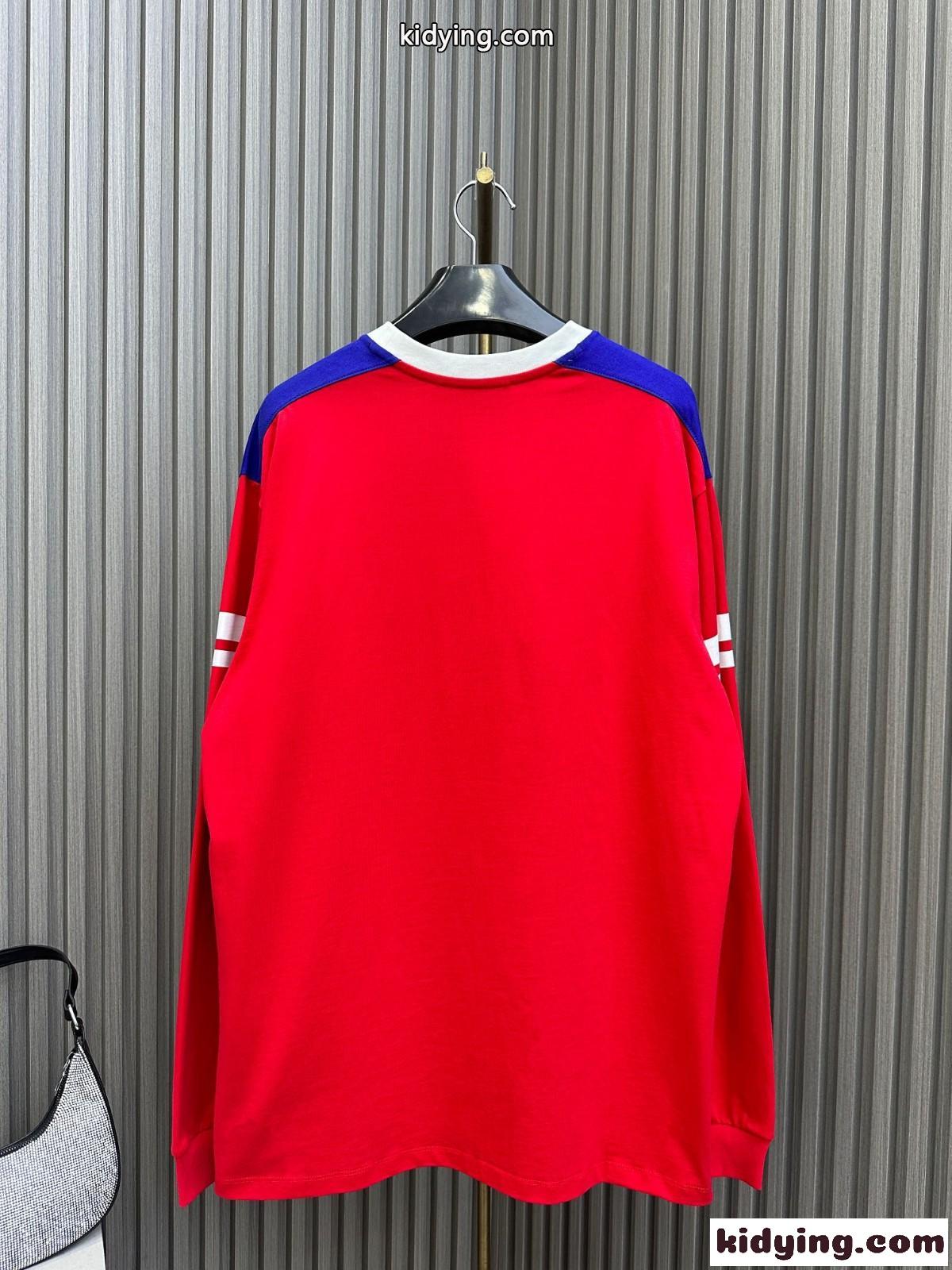 可愛い ロゴプリント グッチ Tシャツ コピー クルーネック 長袖Tシャツ-2