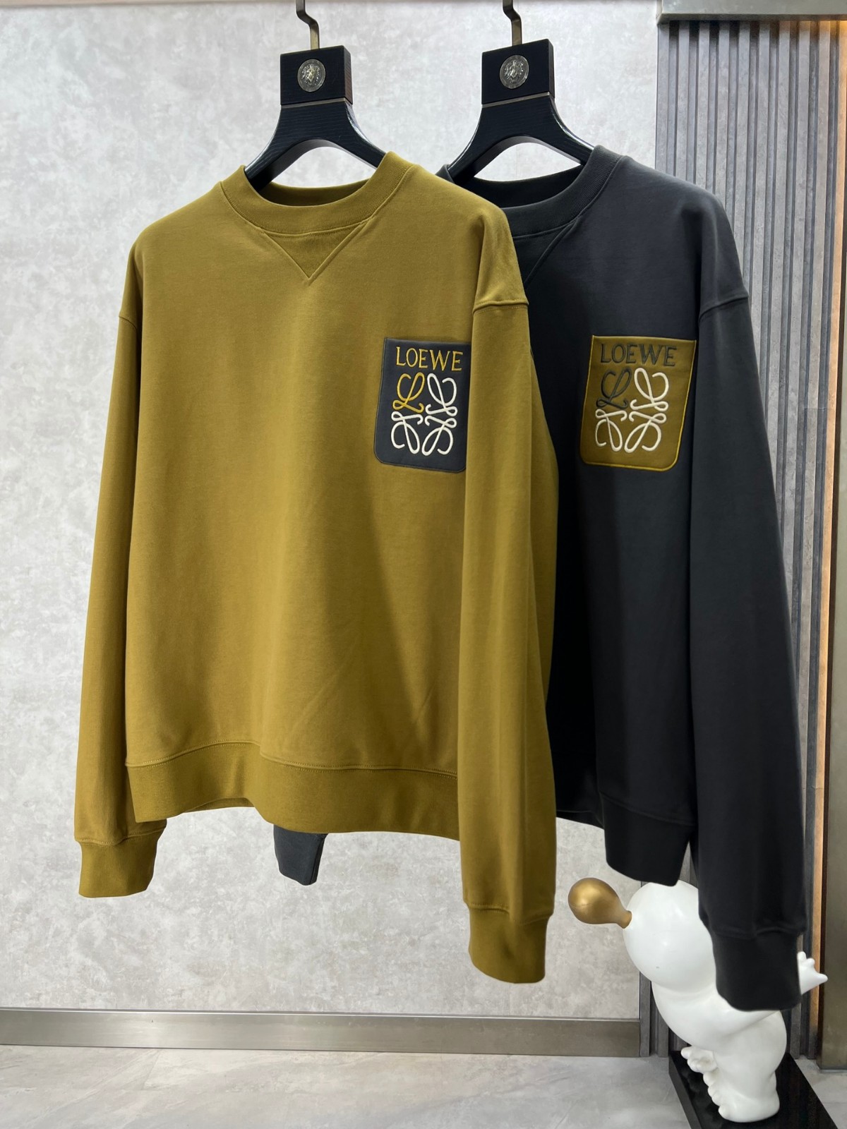 アナグラムポケット クルーネック コットン スウェットシャツ ロエベ Tシャツ コピー-0