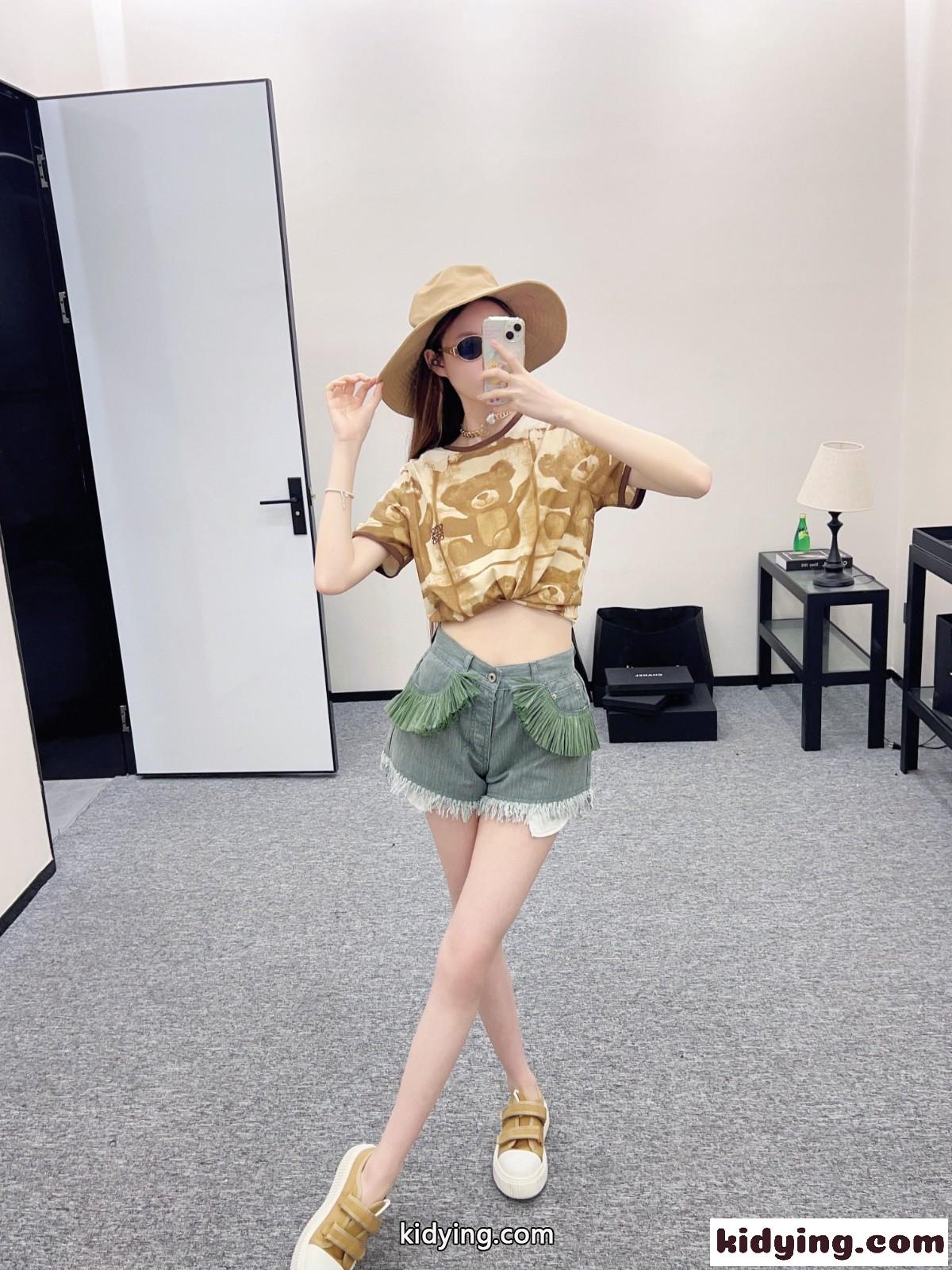 おしゃれ デニム ショーツ ロエベ パンツ コピー ショートパンツ-3