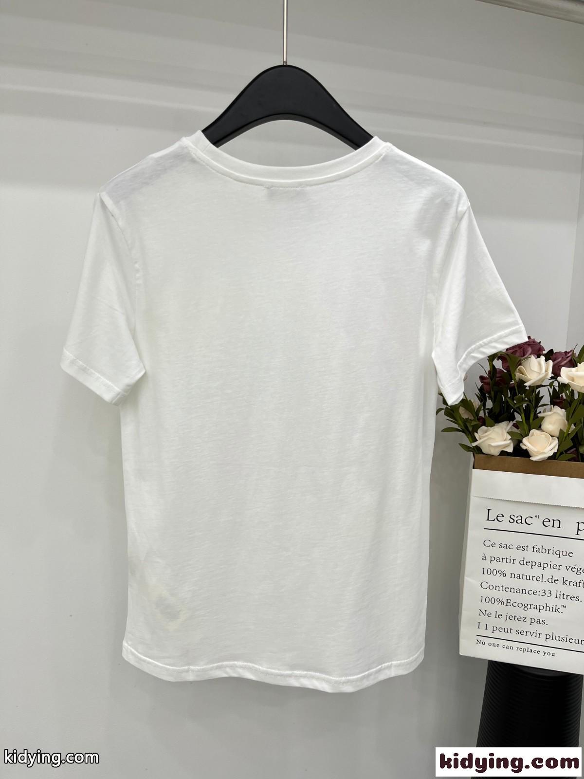 定番 プリント クルーネック 半袖Tシャツ フェンディ Tシャツ コピー-3