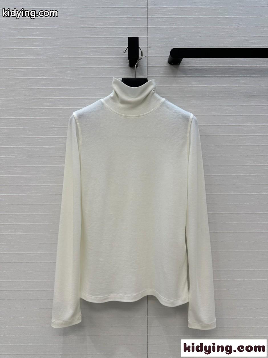 セリーヌ Tシャツ コピー トリオンフ シンプル ハイネック トップス-0
