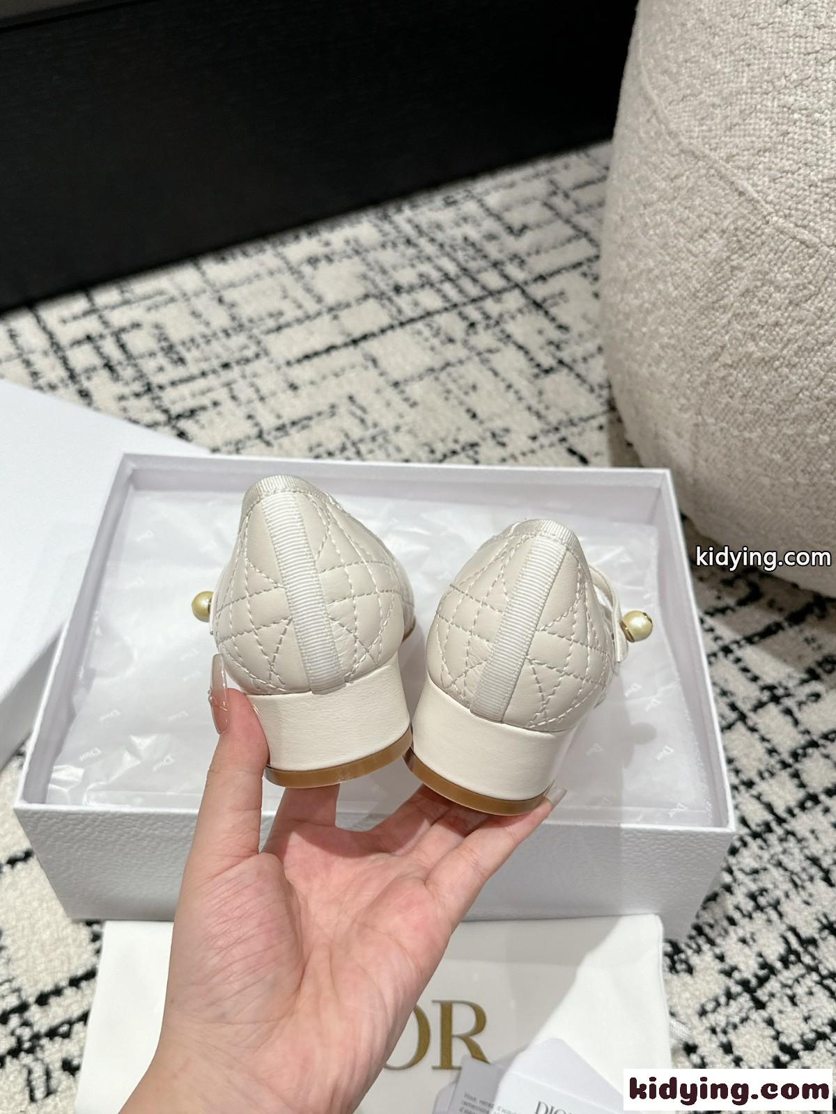 Dior バレエパンプス クリスチャン・ディオール パンプス コピー ホワイト-1