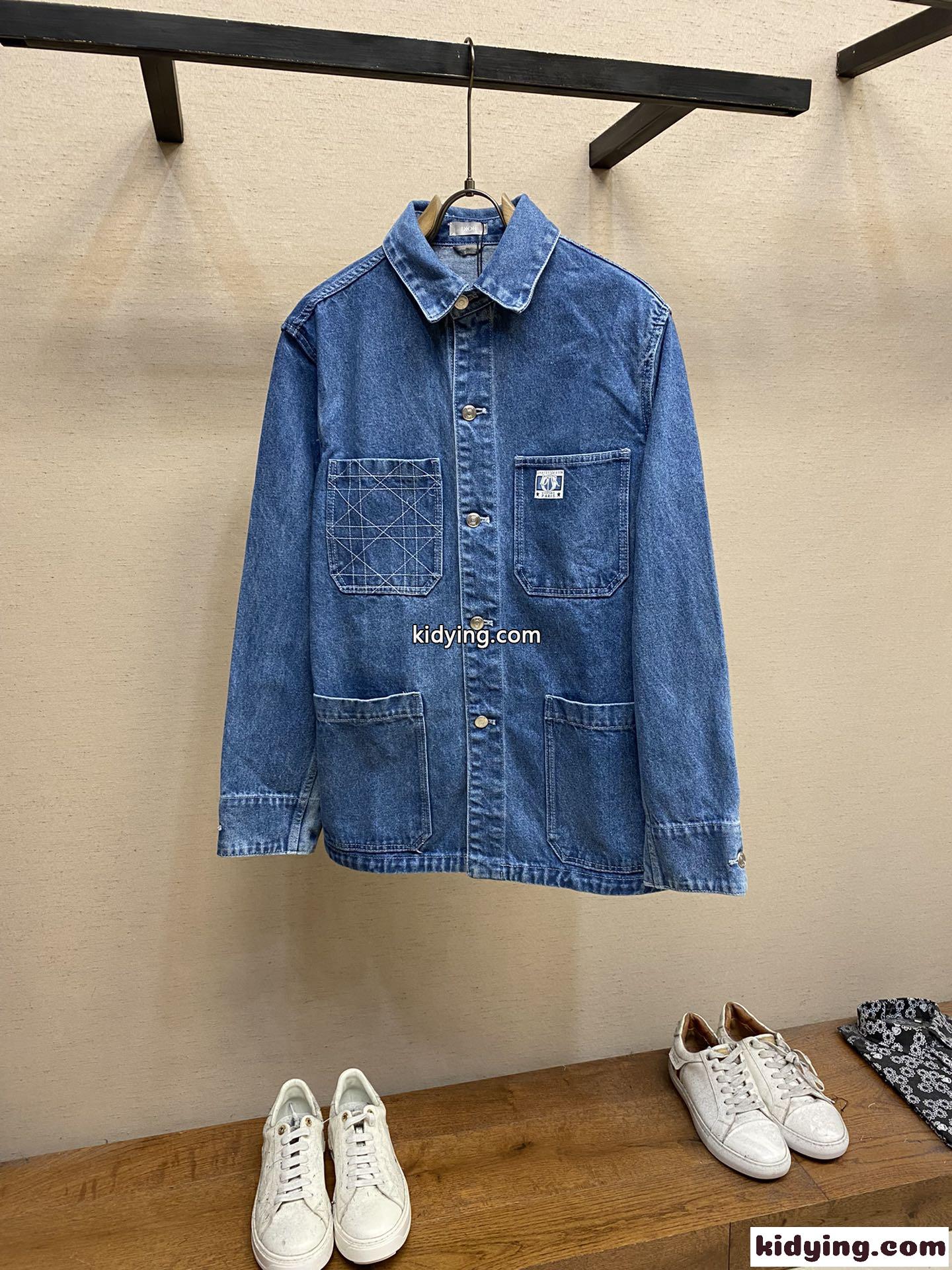Dior Charm オーバーシャツ クリスチャン・ディオール シャツ コピー デニム-0