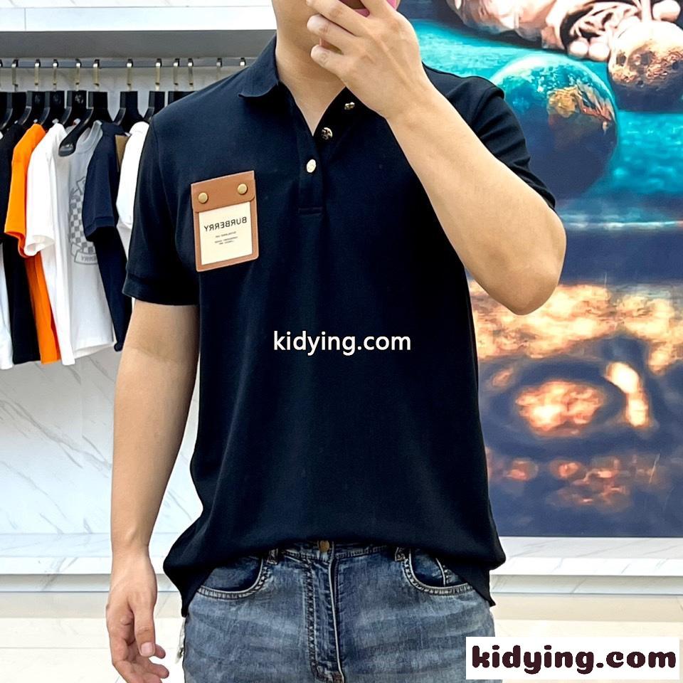 人気 おしゃれ 合わせやすい 半袖 ポロシャツ バーバリー Tシャツ コピー ブラック-1