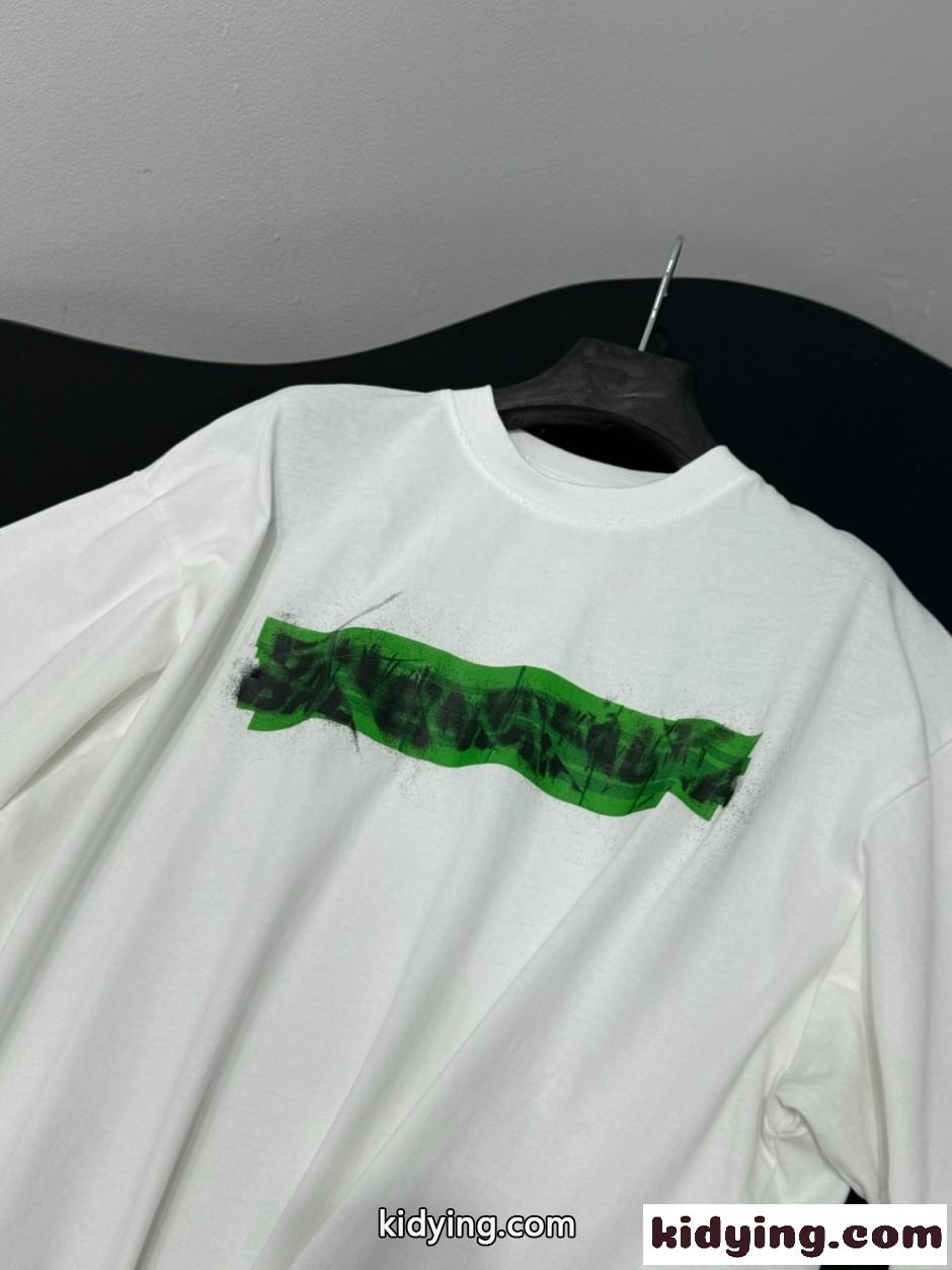 バレンシアガ Tシャツ 偽物 人気 洗練された ロゴ入り 半袖Tシャツ ユニセックス ホワイト-2
