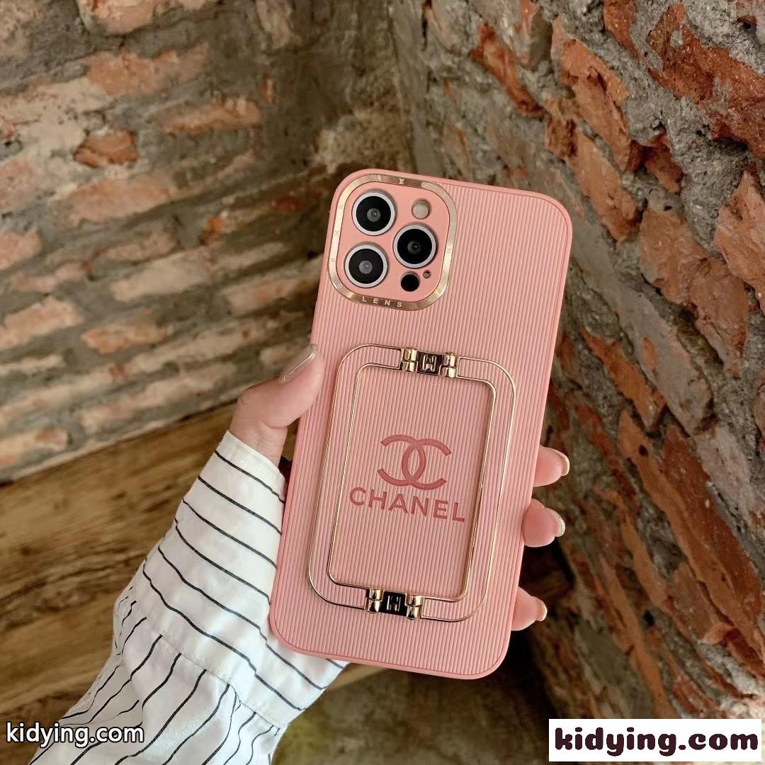 4色 アイフォンカバー おしゃれ リング付き シャネル アイフォンケース コピー スマホケース シンプル スタンド-1