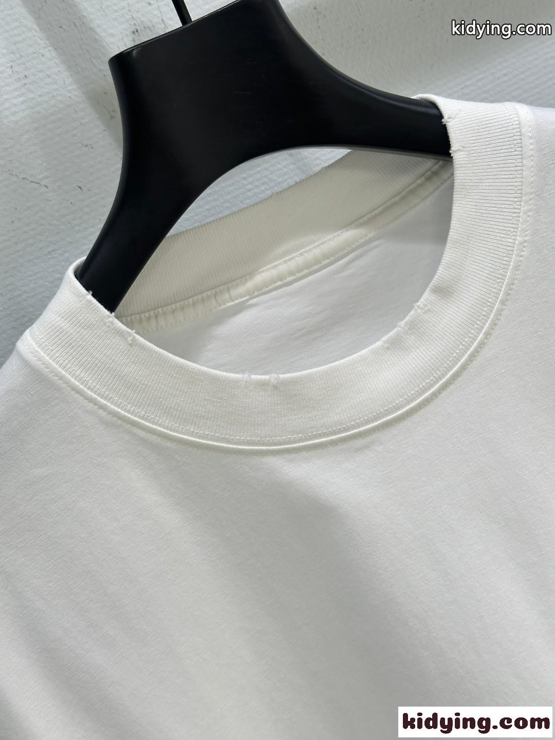 カジュアル ロゴ 半袖Tシャツ バレンシアガ Tシャツ コピー ユニセックス ホワイト-1