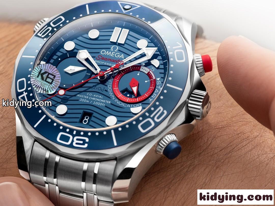 おしゃれ 人気 腕時計 44 mm メンズ かっこいい オメガ 時計 コピー 多機能 クロノグラフ-1