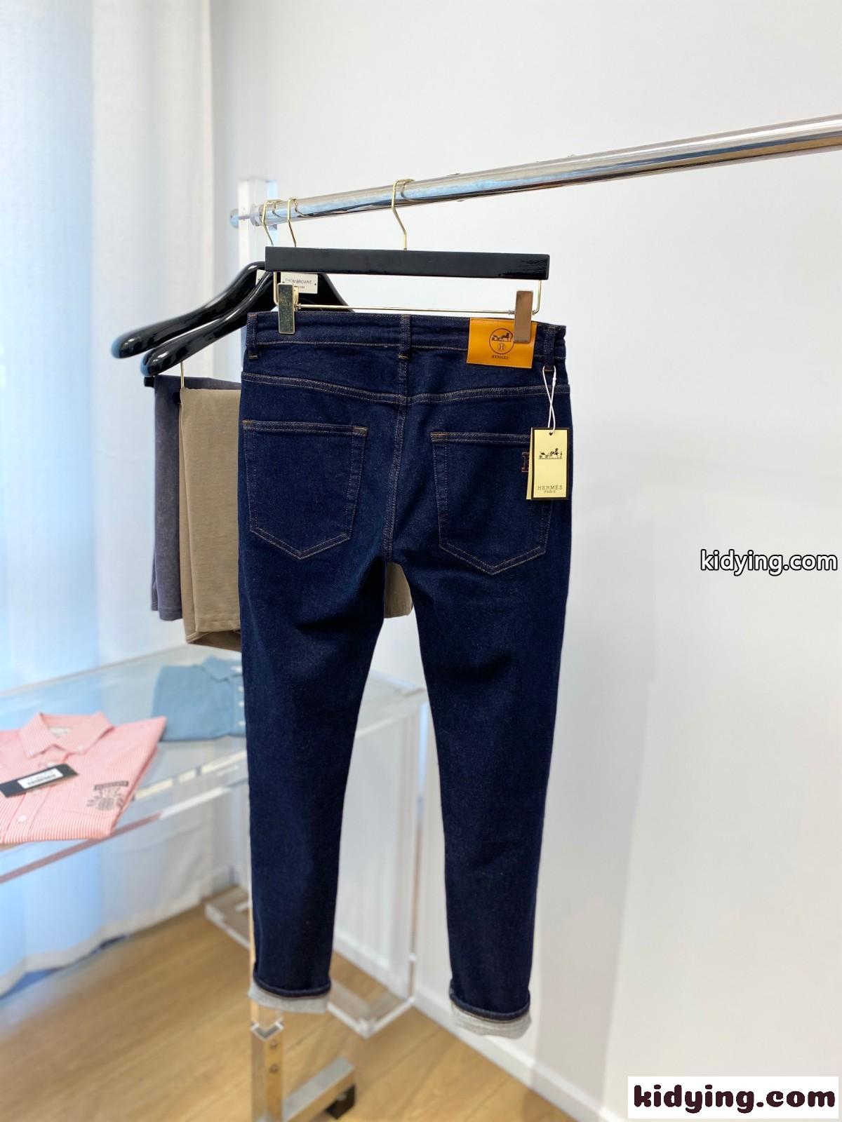 合わせやすい 定番 エルメス パンツ コピー メンズ ジーンズ デニムパンツ-3