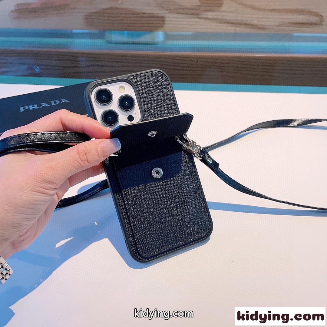 シンプル おしゃれ カード収納 斜め掛け アイフォンケース プラダ スマホケース コピー-3