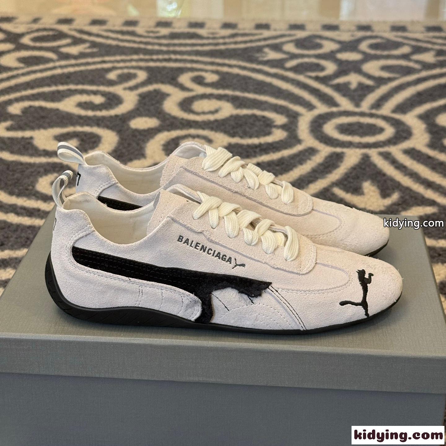 BALENCIAGA × PUMA スエード スピードキャット スニーカー スーパーコピー ホワイト-0