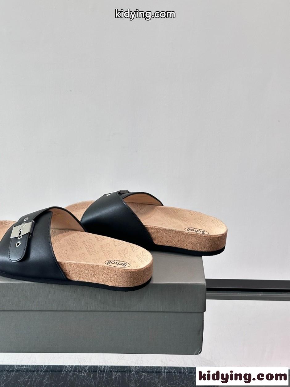 バレンシアガ コピー BALENCIAGA × Scholl コラボレーション サンダル ブラック-2