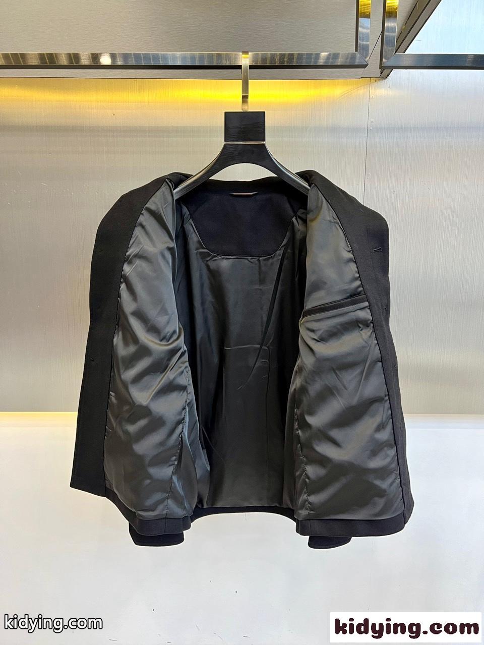 洗練された シンプル シャツブルゾン エルメネジルド・ゼニア ジャケット コピー ブラック-4