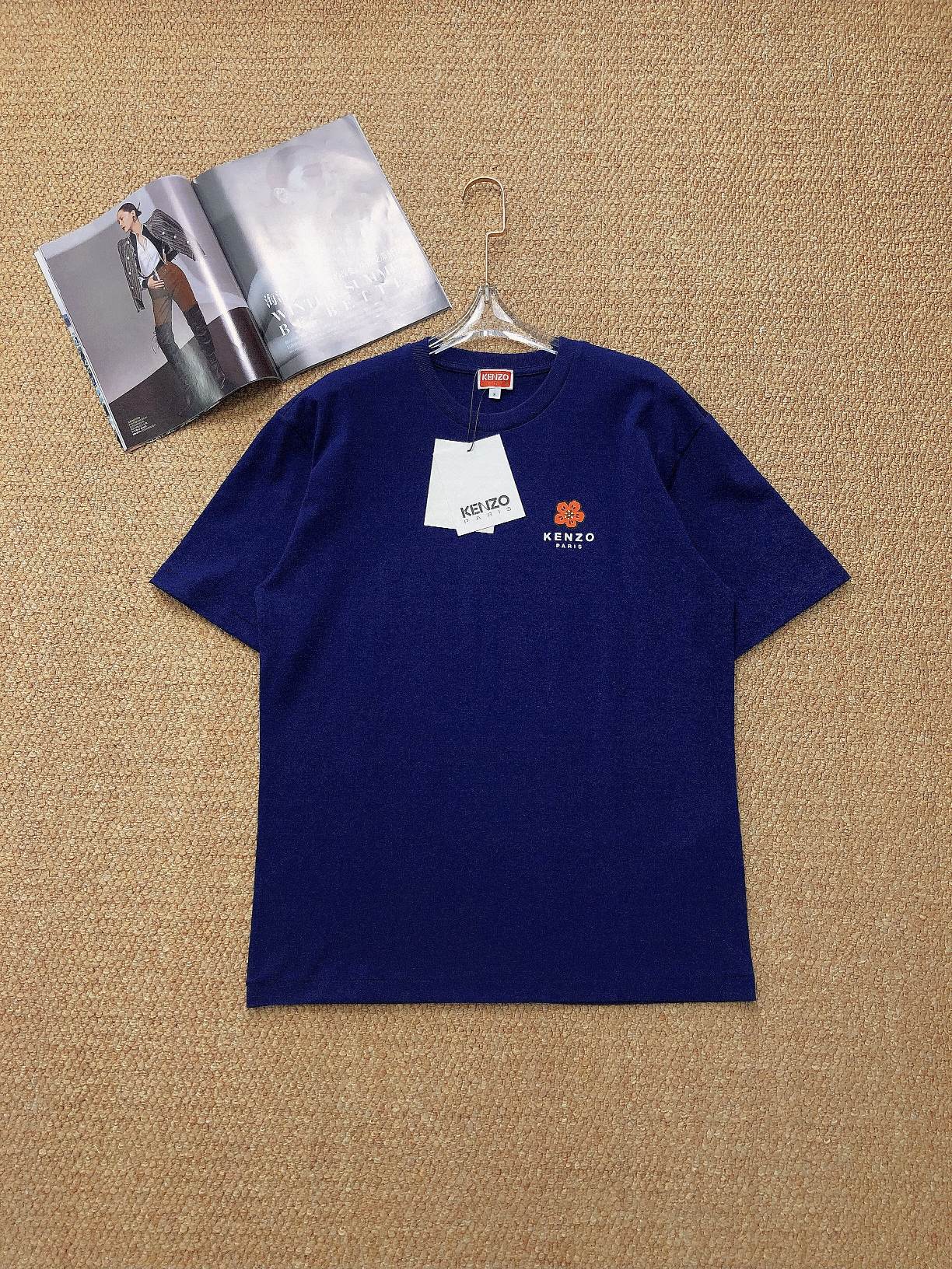 可愛い プリント ロゴ クールネック 着心地いい オシャレ ケンゾー tシャツ レディース コピー ユニセックス コットン-6