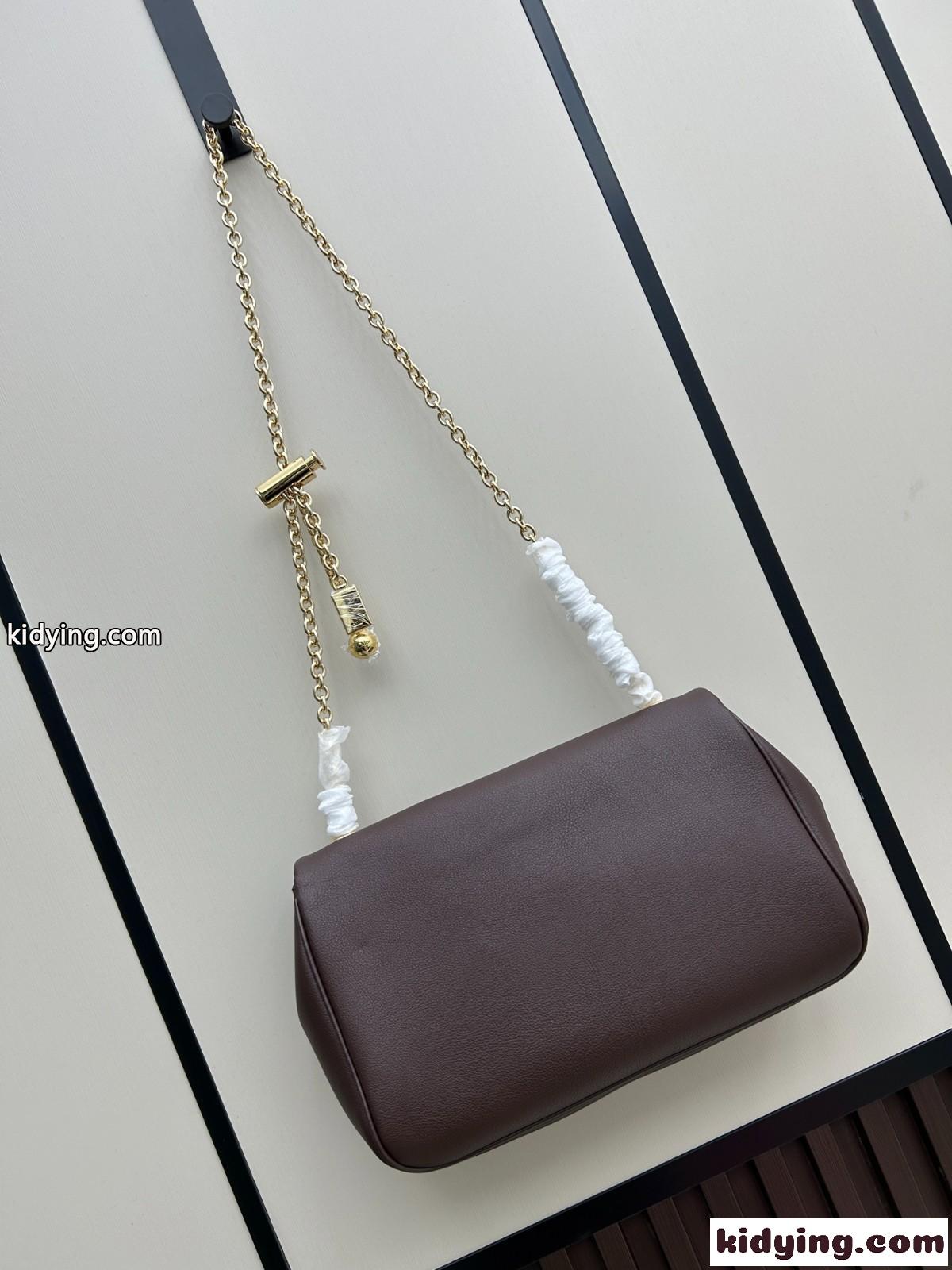 クロエ バッグ スーパーコピー グレインレザー Chloé Heritage ショルダーバッグ コーヒー-1