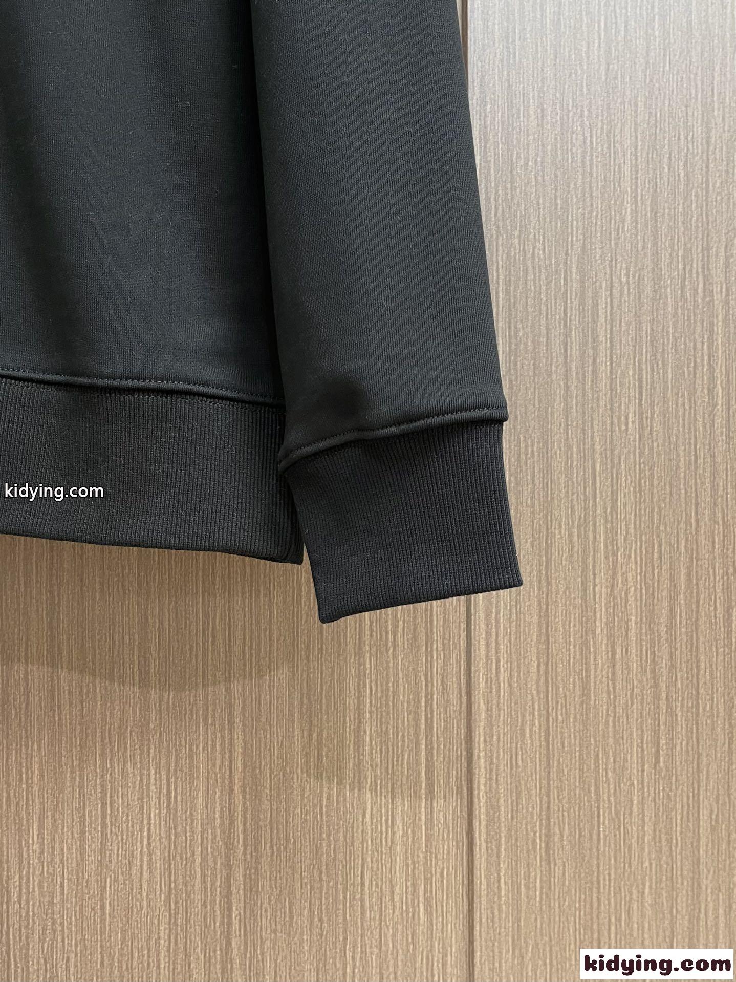 ユニセックス コットン スウェットシャツ ロエベ Tシャツ コピー ブラック-3