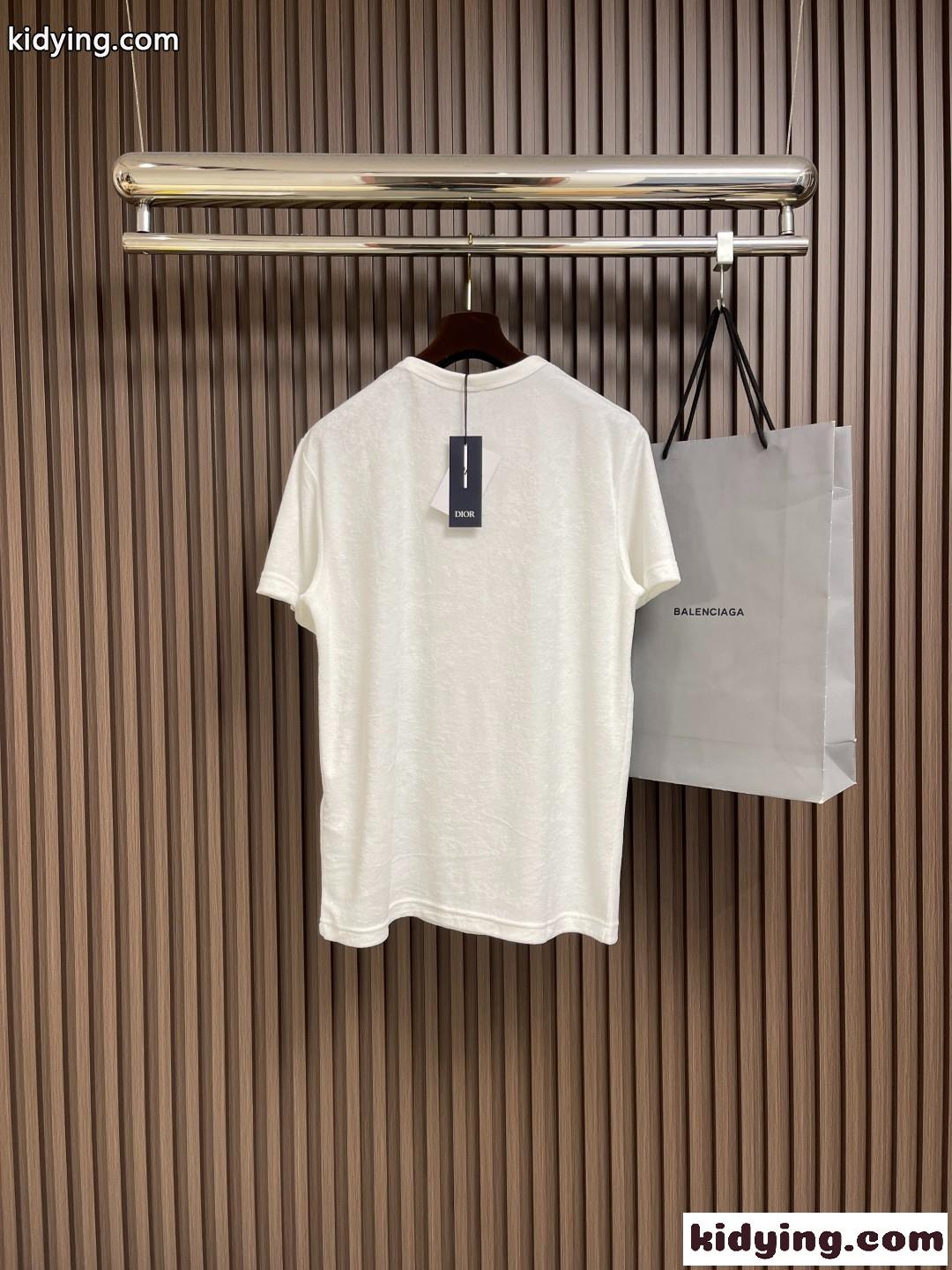 クリスチャン・ディオール Tシャツ 偽物 洗練された クルーネック 半袖Tシャツ コットン-2