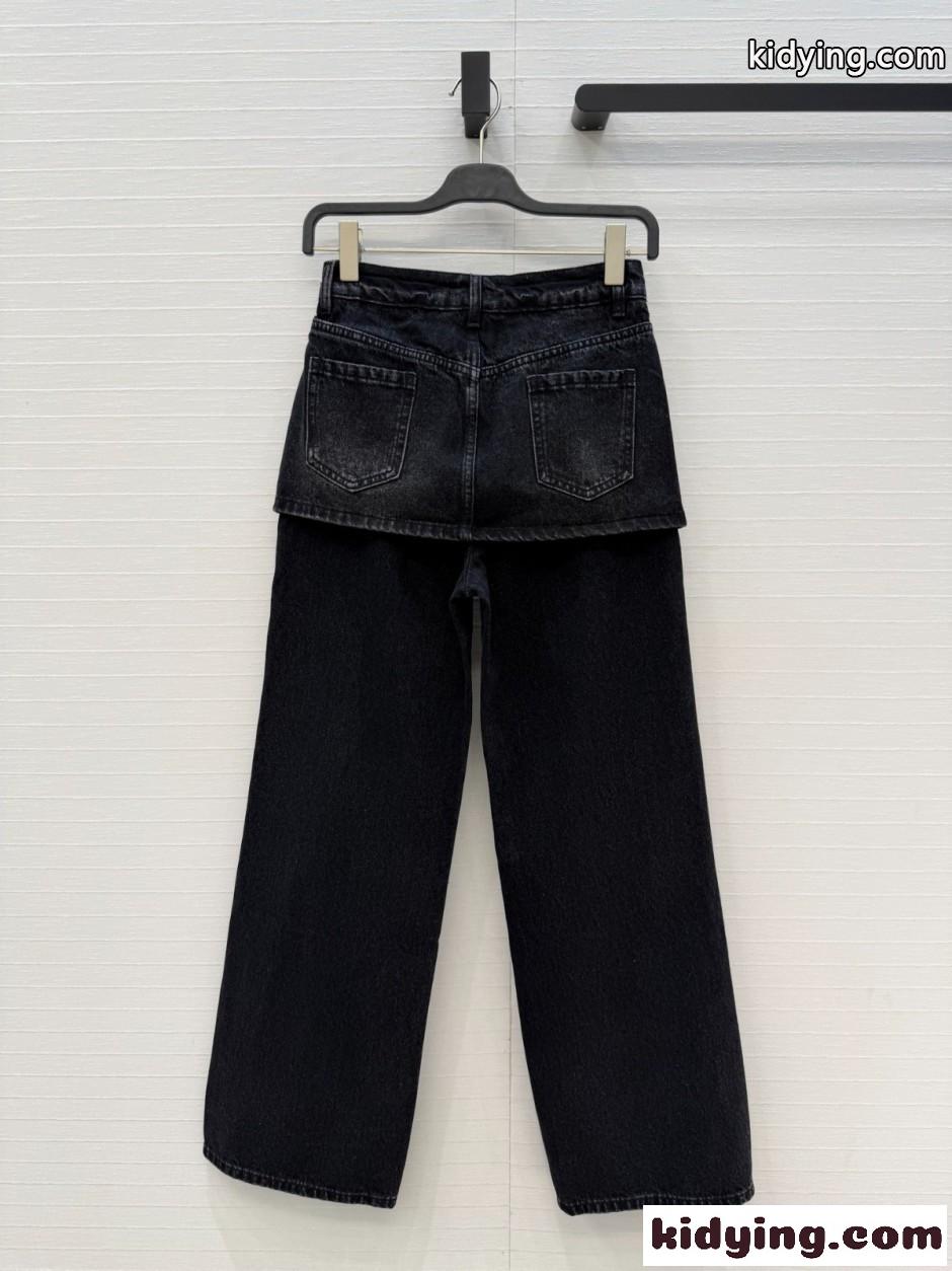 ロエベ ジーンズ コピー お洒落 合わせやすい デニムパンツ-3