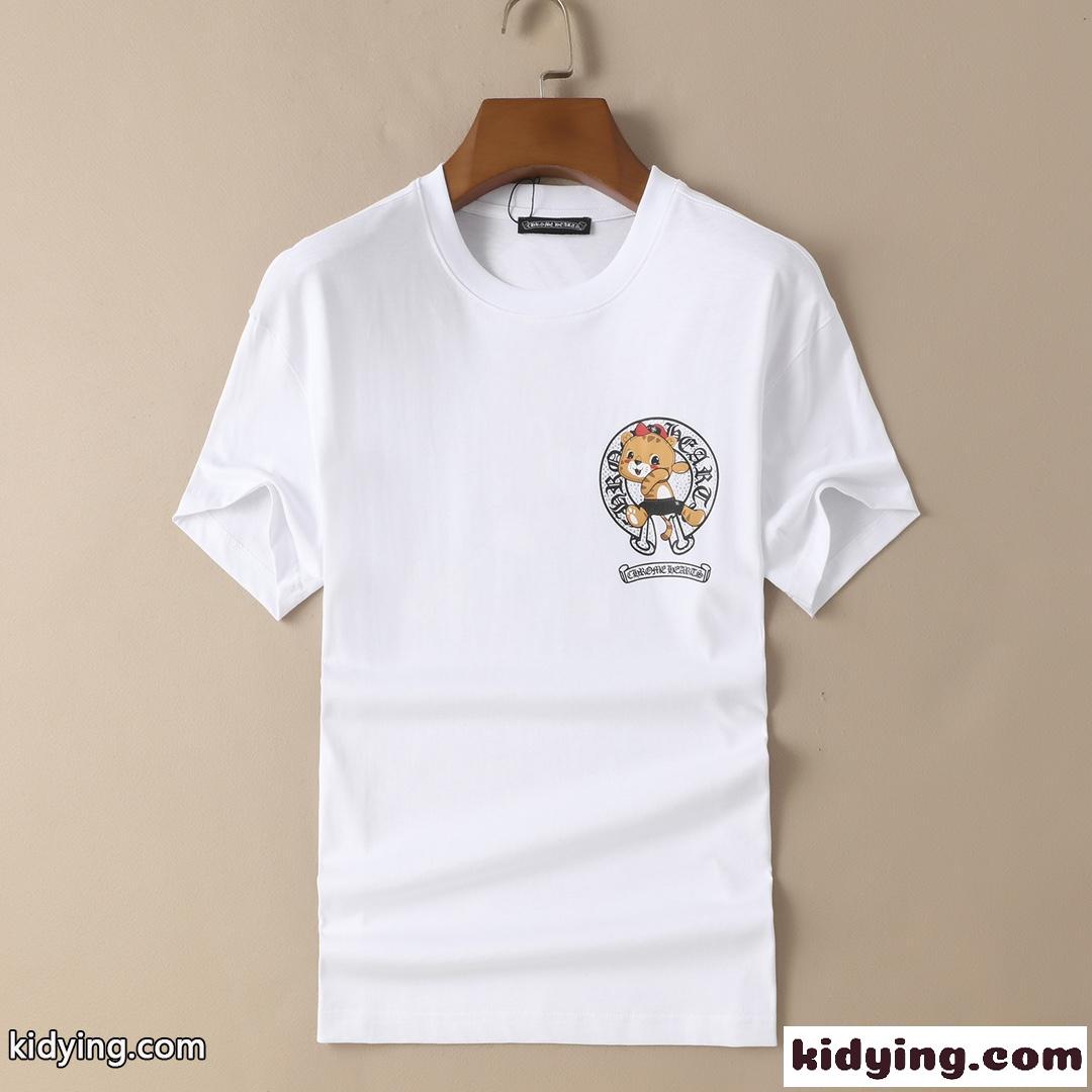 春夏 定番 クルーネック カジュアル 合わせやすい プリント クロムハーツ 半袖Tシャツ コピー 着心地いい-3