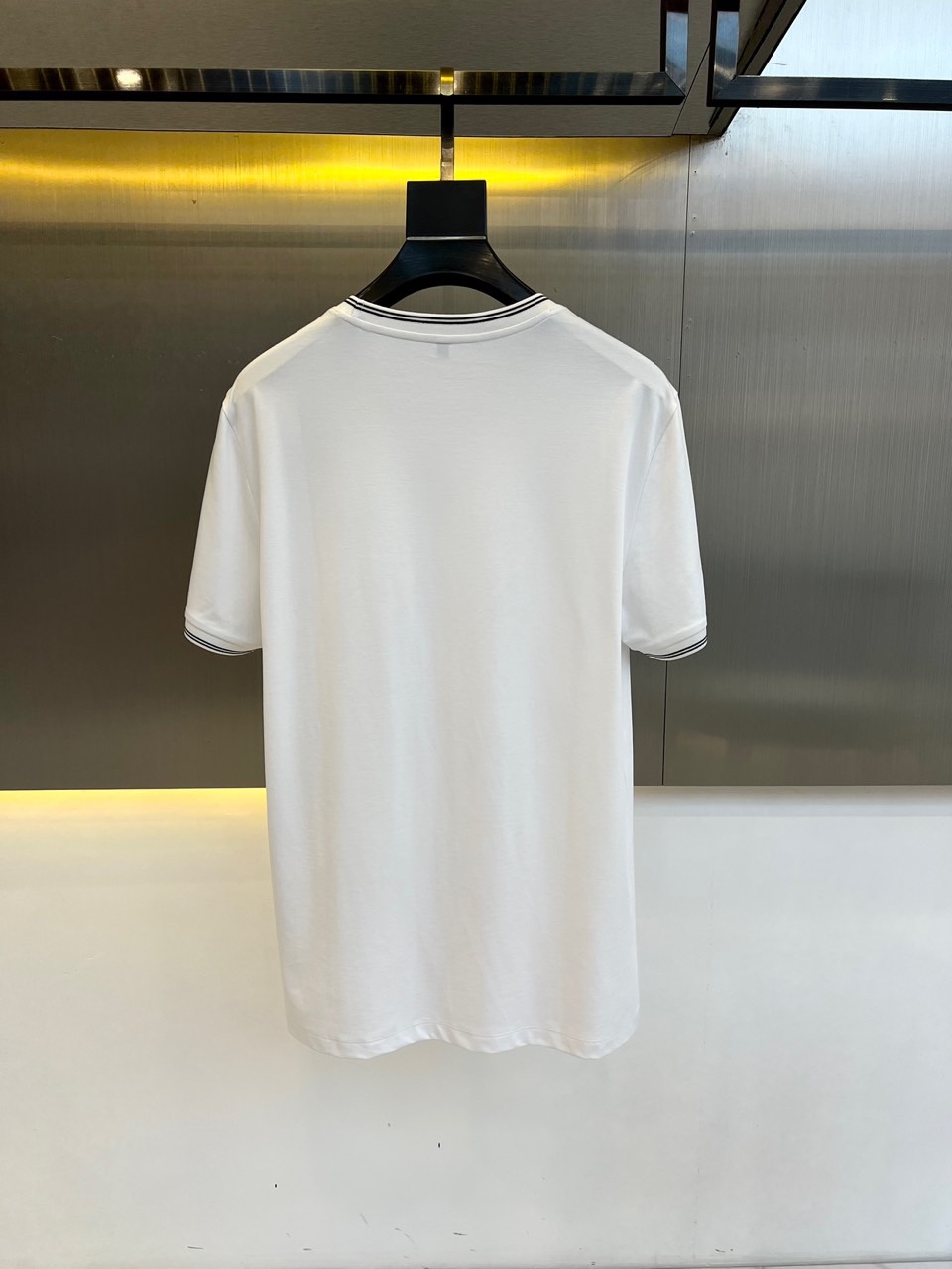カジュアル ロゴ プラダ 半袖Tシャツ コピー クルーネック ホワイト-4