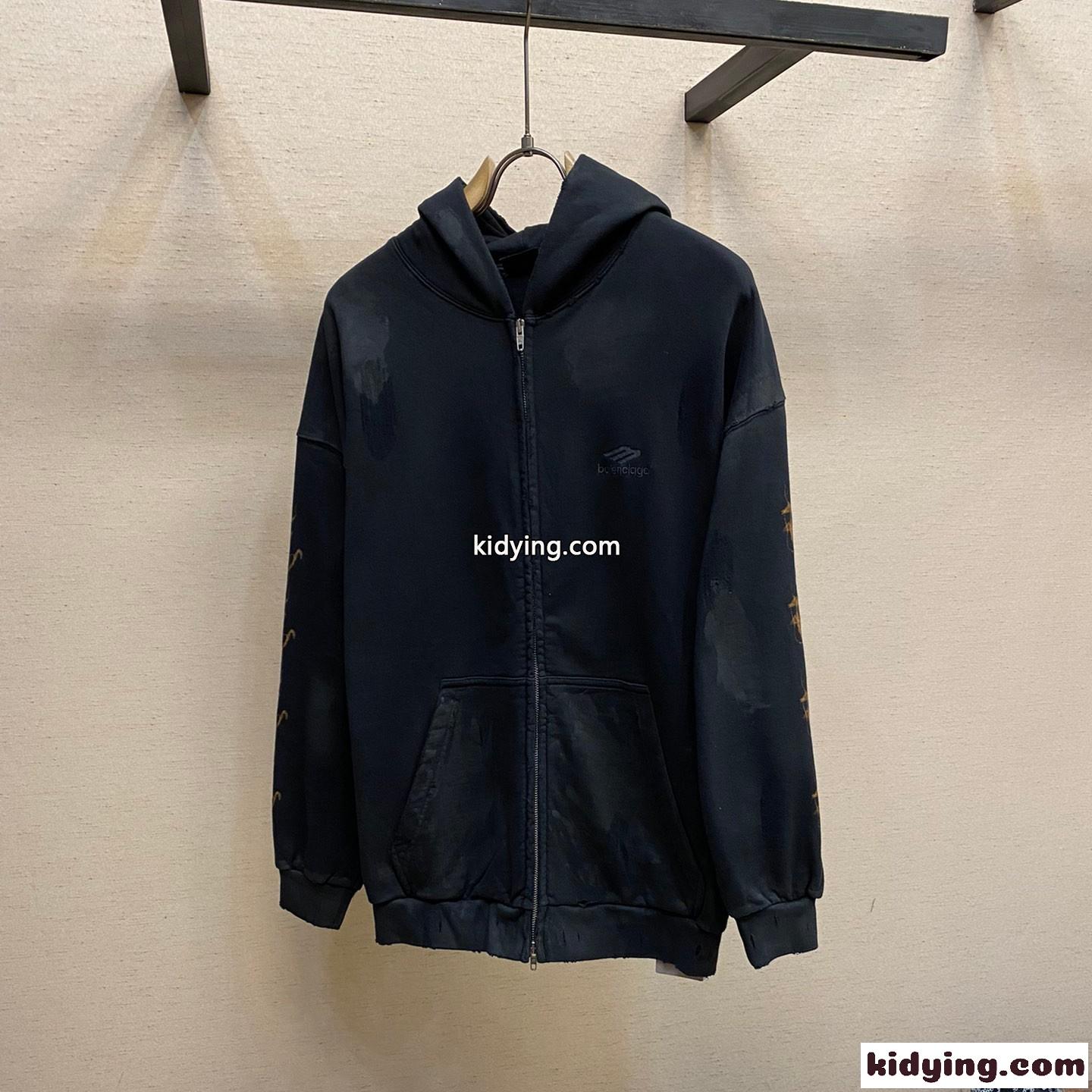 バレンシアガ オーバーサイズ HEAVY METAL アウターウェア ジップアップ HOODIE コピー-0
