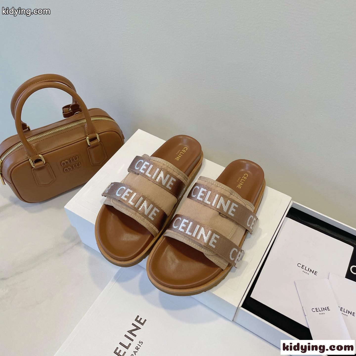 CELINE ピーテオ ストラッピーサンダル セリーヌ スーパーコピー ブラウン-1