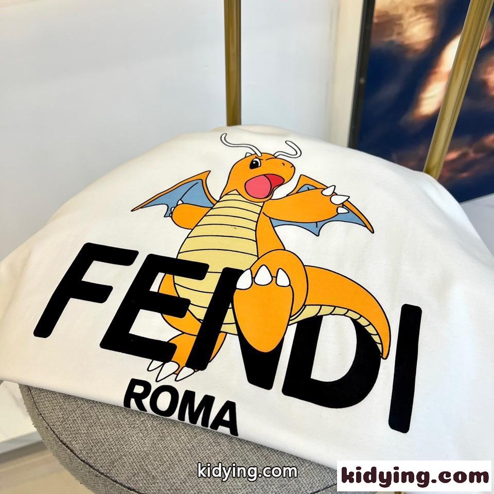 大人気 FENDI x FRGMT x POKEMON フェンディ 半袖Tシャツ コピー ホワイト-2