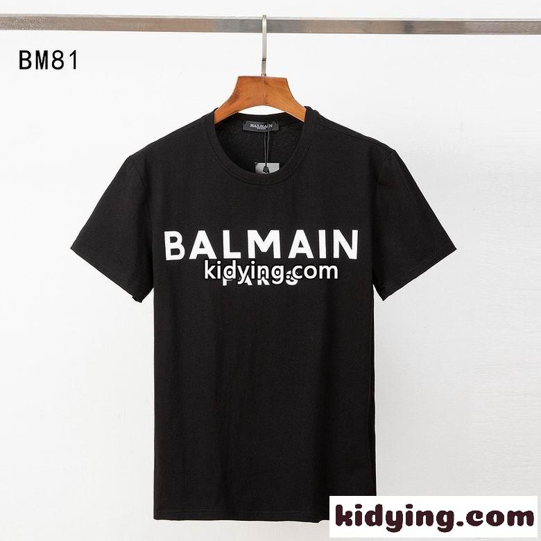 合わせやすい バルマン Tシャツ コピー 半袖 ロゴプリント 人気 ベーシック クルーネック 定番-2