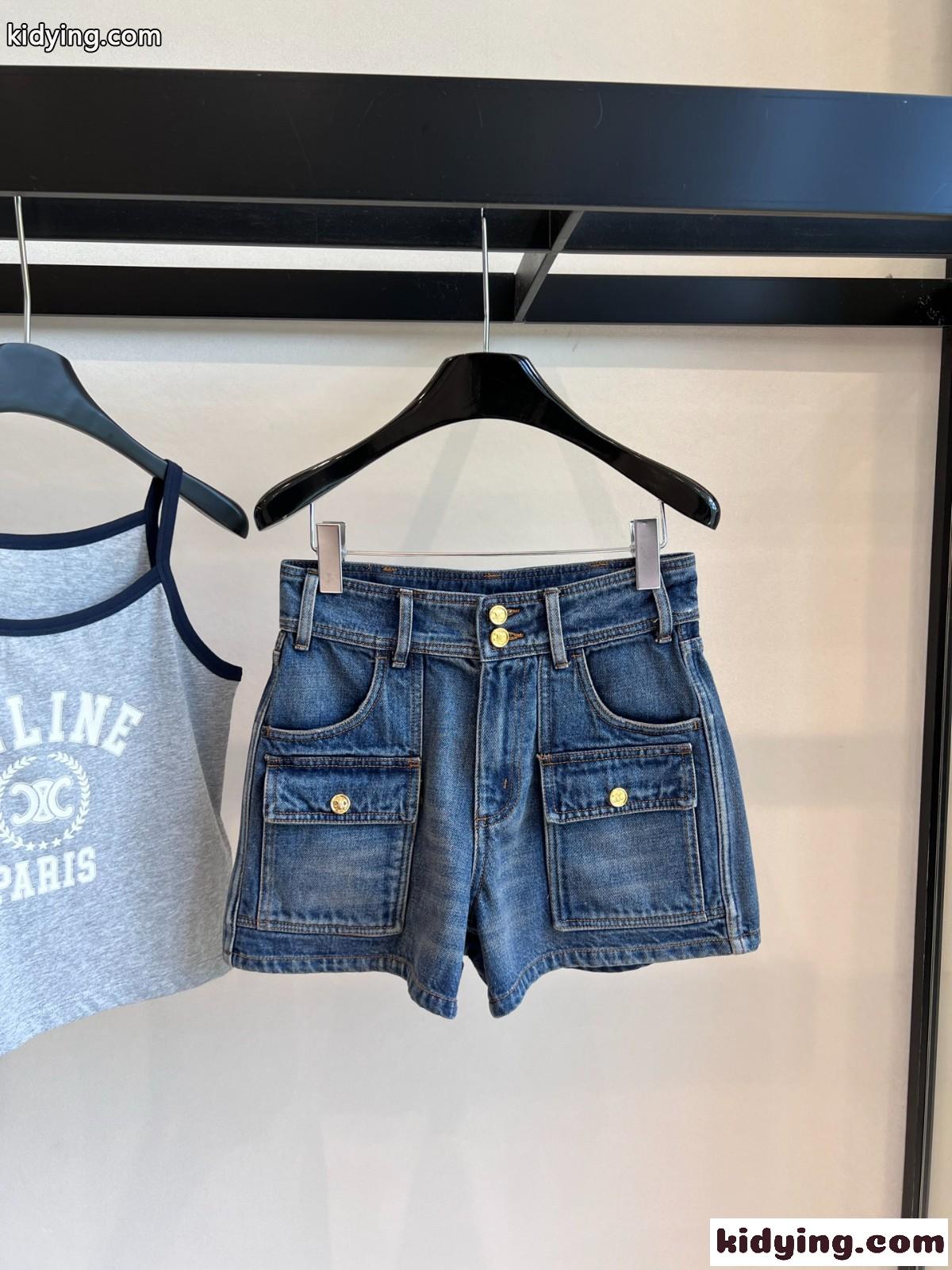 おしゃれ 合わせやすい デニム ショートパンツ セリーヌ パンツ コピー レディース-0